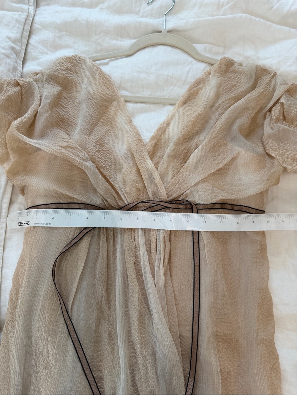 Carolina Herrera Cream Maxi Dress with corset size 0 - Picture 9 of 16